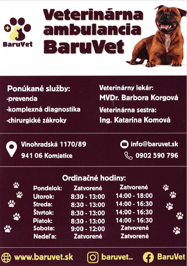 Veterinárna ambulancia v Komjaticiach