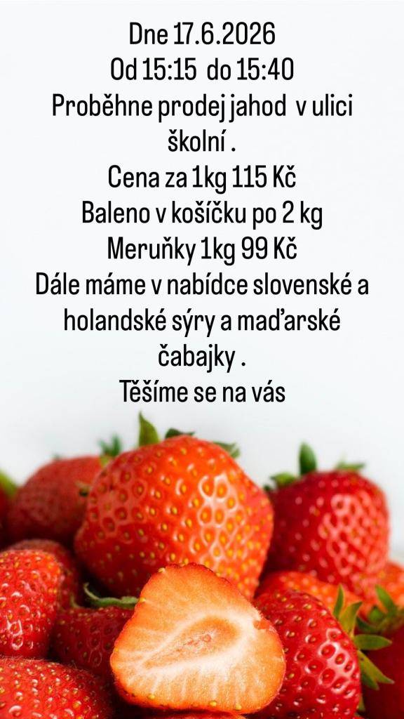 Prodej jahod a meruněk