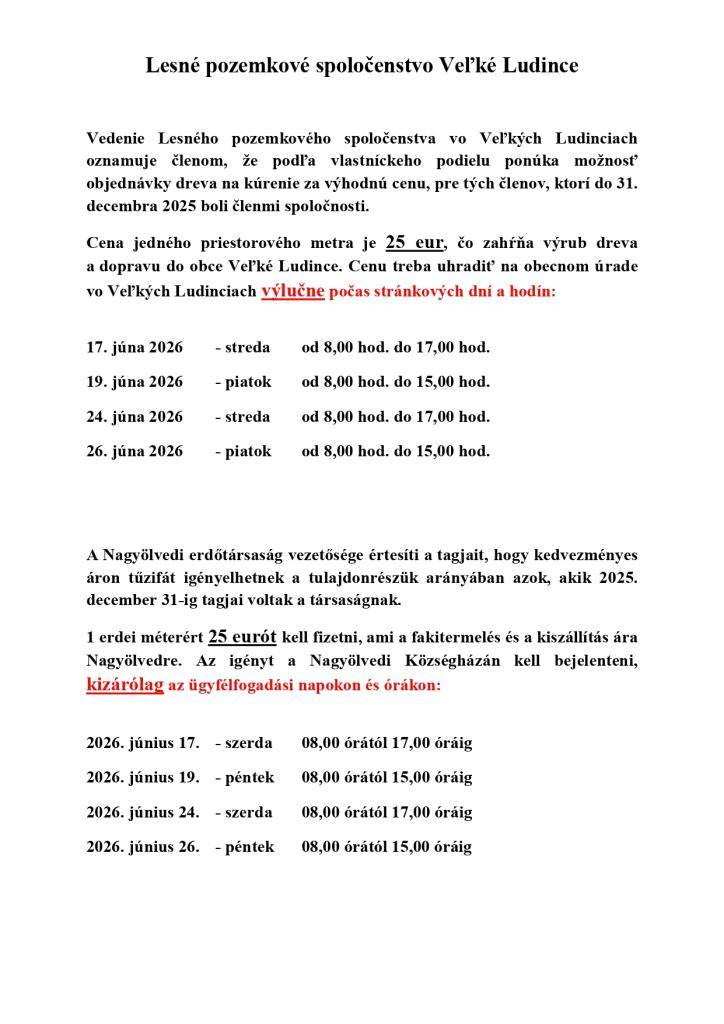 Lesné pozemkové spoločenstvo Veľké Ludince
