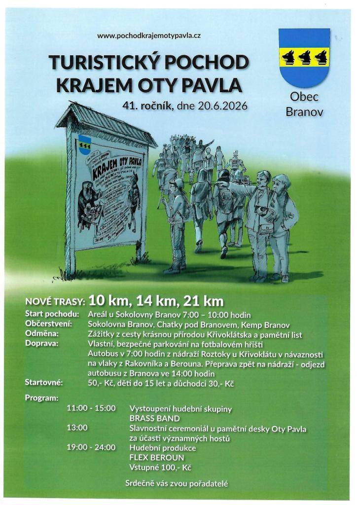 Turistický pochod - Krajem Oty Pavla