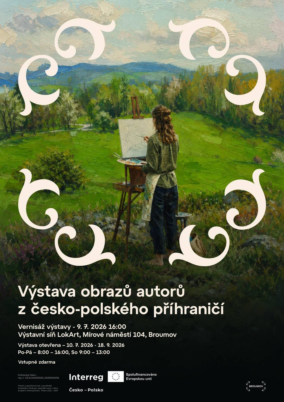 Večer otevřených sklepů Dnes od 18:00 do 21:00, Benediktinské sklepy / Klášter Broumov. Více ZDE   Broumovský bleší trh aneb Blechamarkt V sobotu 20. června od 9:00 do 12:00. Mírové náměstí / Broumov. Více ZDE   Koncert na náměstí – skupina Chvíle V sobotu 20. června od 9:30. Mírové náměstí / Broumov. Více ZDE   Knihtiskařská dílna - workshop V sobotu 20. června od 10:00. Skriptorium / Klášter Broumov. Více ZDE   Den otevřeného letiště V sobotu 20. června od 10:00 do 16:00. Letiště / Martínkovice. Více ZDE   Ranní meditace V úterý 23. června od 8:00 do 8:25. Klášter Broumov. Více ZDE   Literární Café: Petr Šmíd & Borjana Dodova Ve středu 24. června od 17:30. Městská knihovna v Broumově. Více ZDE   (bez)Cenní svědkové – vernisáž výstavy Ve středu 24. června od 17:00. Muzeum Broumovska. Více ZDE   Brána recyklace - výstava Od 01.06. do 31.08.2026, ul. Lidická 174 / Broumov. Více ZDE   Ondřej Klír / Naturea - výstava Od 16. 05. do 30.06.2026, Výstavní síň LokArt / Broumov. Více ZDE   ART KLUB – výstava obrazů Od 11. 06. do 31.08.2026, Café Litera / Městská knihovna v Broumově. Více ZDE