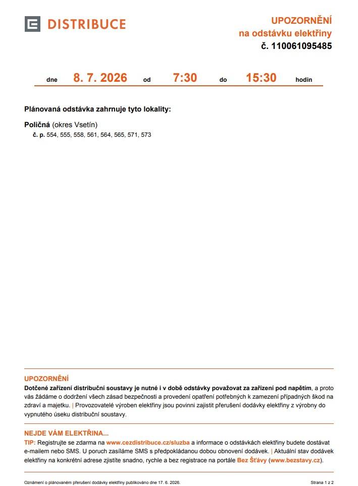 Termín: 8. 7. 2026, 7:30 - 15:30  lokalita: viz leták