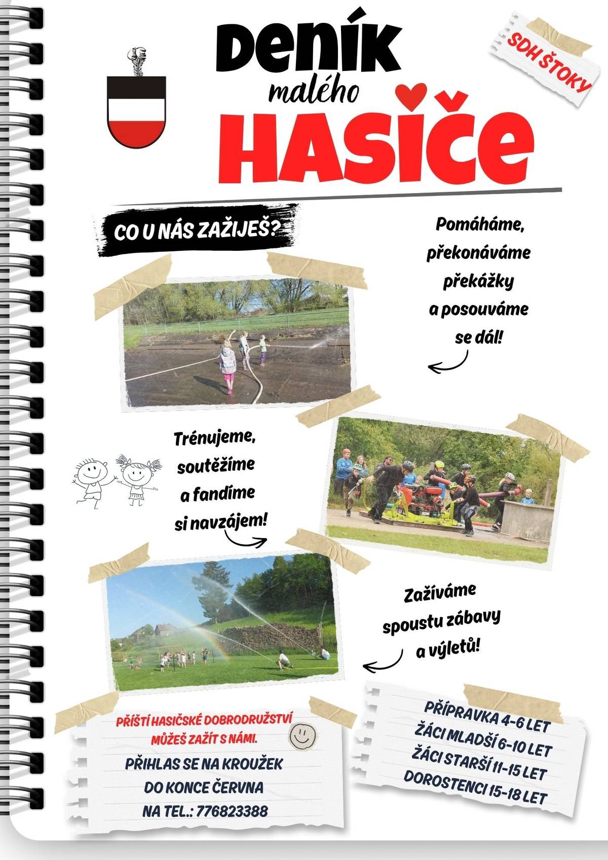 SDH Štoky -  nábor do kroužku  mladých hasičů