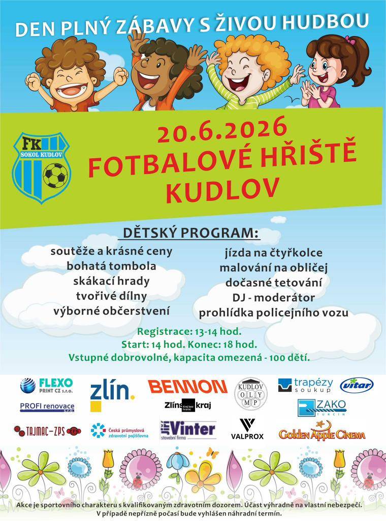 V příloze pozvánky na sobotní akce (20.06.2026) na Kudlově: