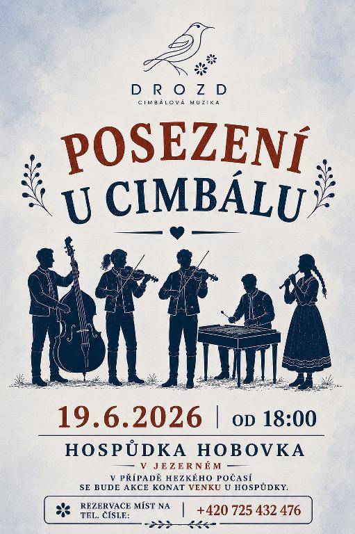 - Prodej ovoce a zeleniny  - Posezení u cimbálu v hospůdce Hobovka