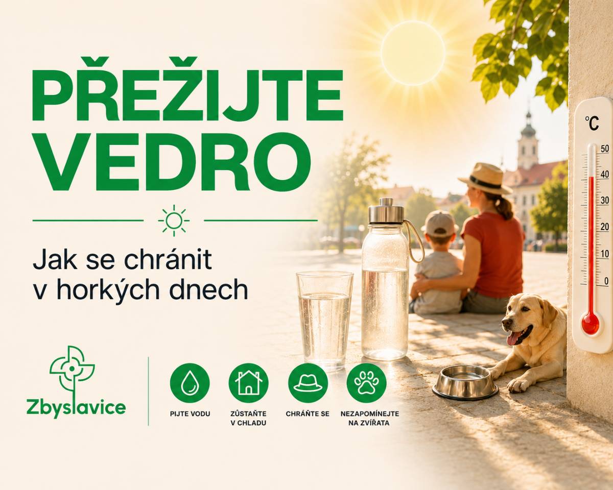 Horké dny mohou být náročné pro děti, seniory, nemocné osoby i zvířata. Připomínáme několik jednoduchých doporučení, jak vedro lépe zvládnout.
