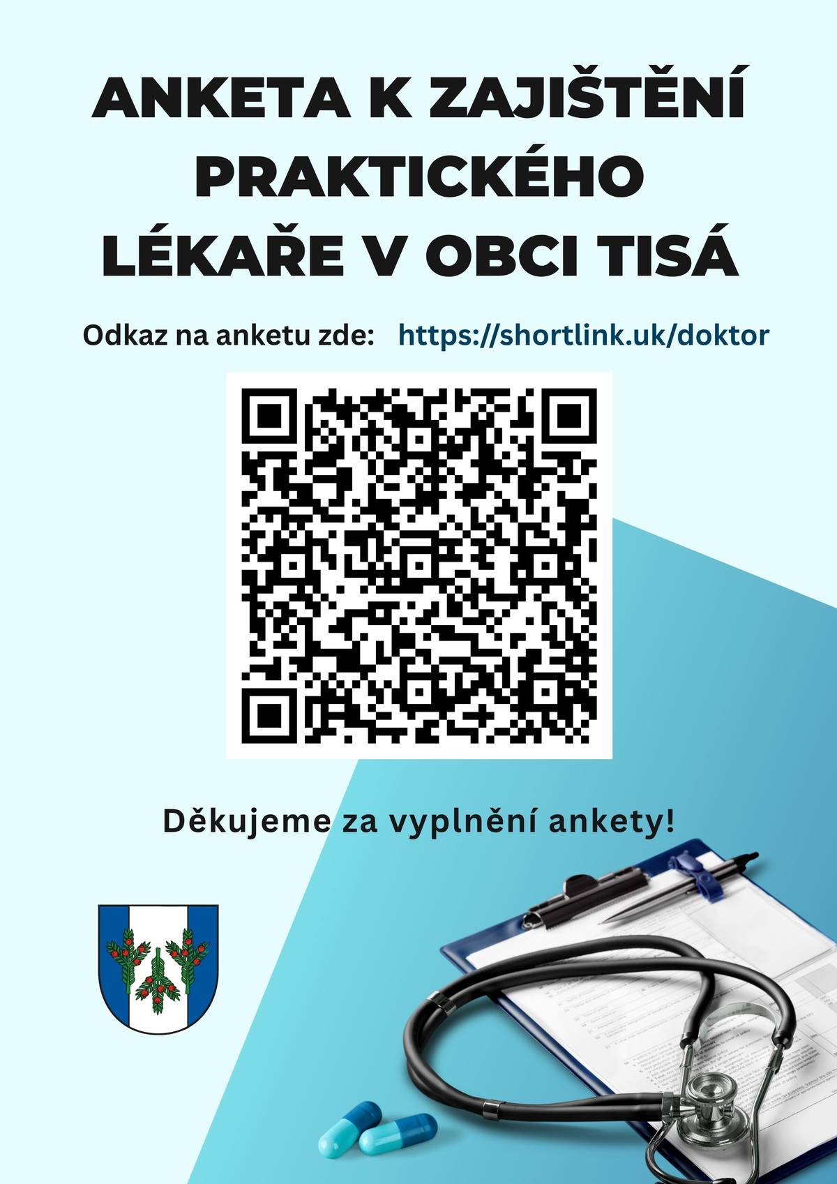 Vážení občané, zastupitelstvo obce zvažuje možnosti, jak do naší obce zajistit dostupnost praktického lékaře pro dospělé. Abychom mohli kvalifikovaně rozhodnout a případně jednat s lékaři, zdravotními pojišťovnami či krajem, prosíme vás o vyplnění krátké ankety. Odkaz na anketu: https://shortlink.uk/doktor Anketa bude otevřena do 30.6.2026. Děkujeme za váš názor.