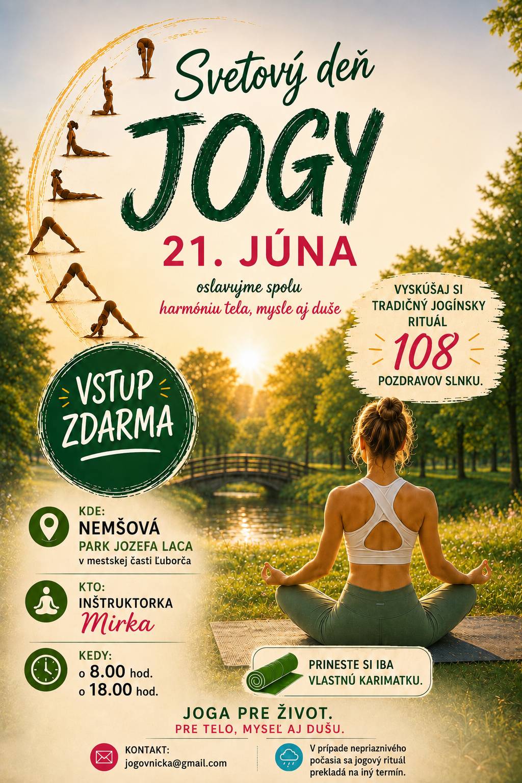 🔊Už túto sobotu 21. júna 2026 v pokojnom prostredí Parku Jozefa Laca...👇