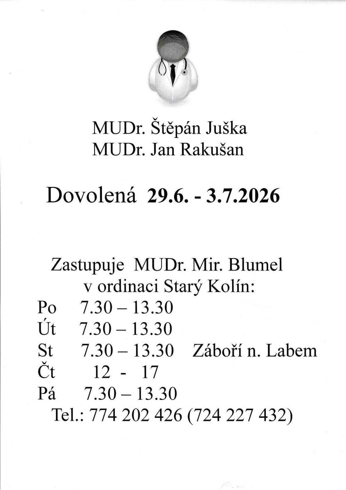 Dovolená 29. 06. - 03. 07. 2026