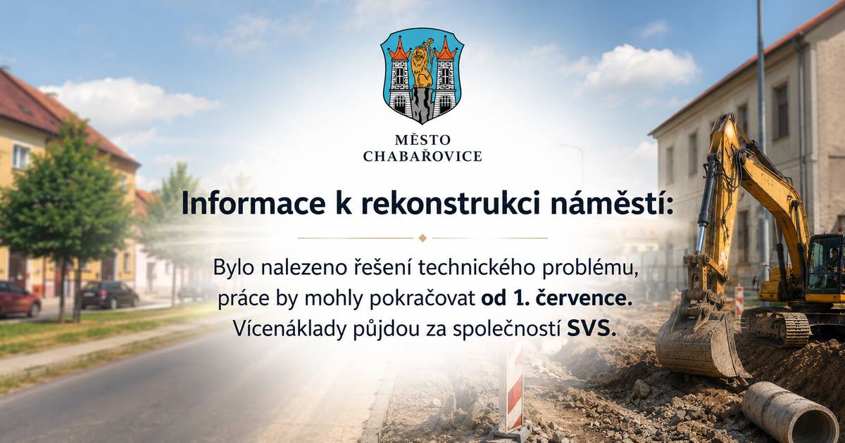 V souvislosti s probíhající rekonstrukcí náměstí proběhla dnes koordinační schůzka, jejímž hlavním tématem bylo řešení technicky náročného křížení starého mlýnského náhonu a nově budované kanalizace. Právě tento bod stavby byl důvodem dočasného pozastavení stavebních prací v uplynulých týdnech. Na jednání byl představen projekt navrhovaného technického řešení. Podle něj bude stávající náhon v dotčeném místě upraven a přeložen tak, aby byla zachována jeho funkčnost i po dokončení kanalizace. Součástí řešení bude také vybudování revizní šachty, která umožní čištění potrubí nahrazujícího část původního náhonu. Důležitou informací je, že veškeré vícenáklady spojené s touto úpravou ponese společnost SVS. Díky dosažené shodě všech zúčastněných stran nyní nic nebrání přípravě na obnovení stavebních prací. Podle informací zhotovitele by mohly práce na rekonstrukci náměstí pokračovat již od 1. července 2026. Přesný termín však bude záviset především na rychlosti dodání materiálu potřebného pro realizaci technických úprav náhonu. O dalším průběhu rekonstrukce a případných změnách harmonogramu budeme občany průběžně informovat.