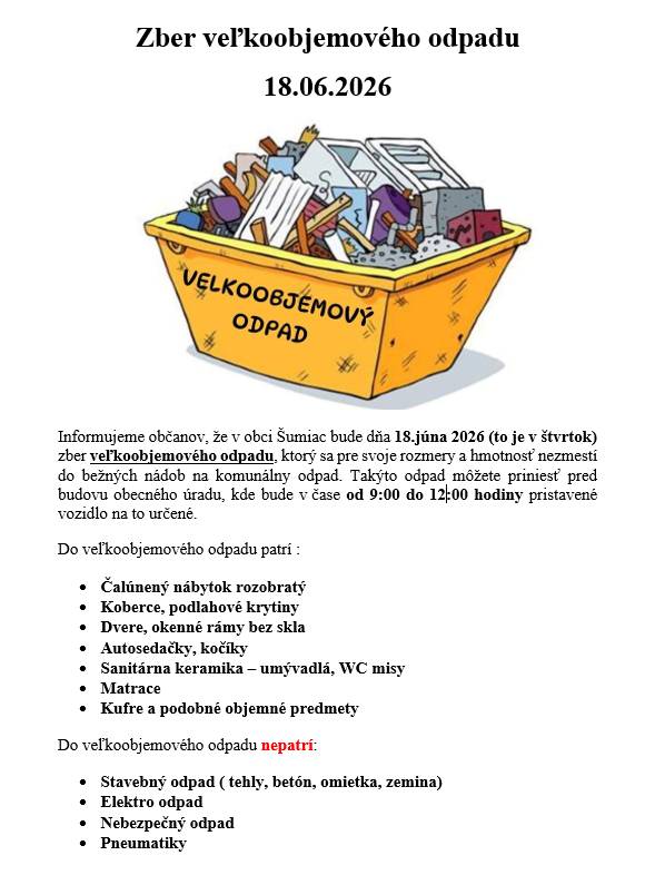 v štvrtok 18.06.2026  v čase od 9:00 do 12:00 hodiny   pred budovou základnej školy