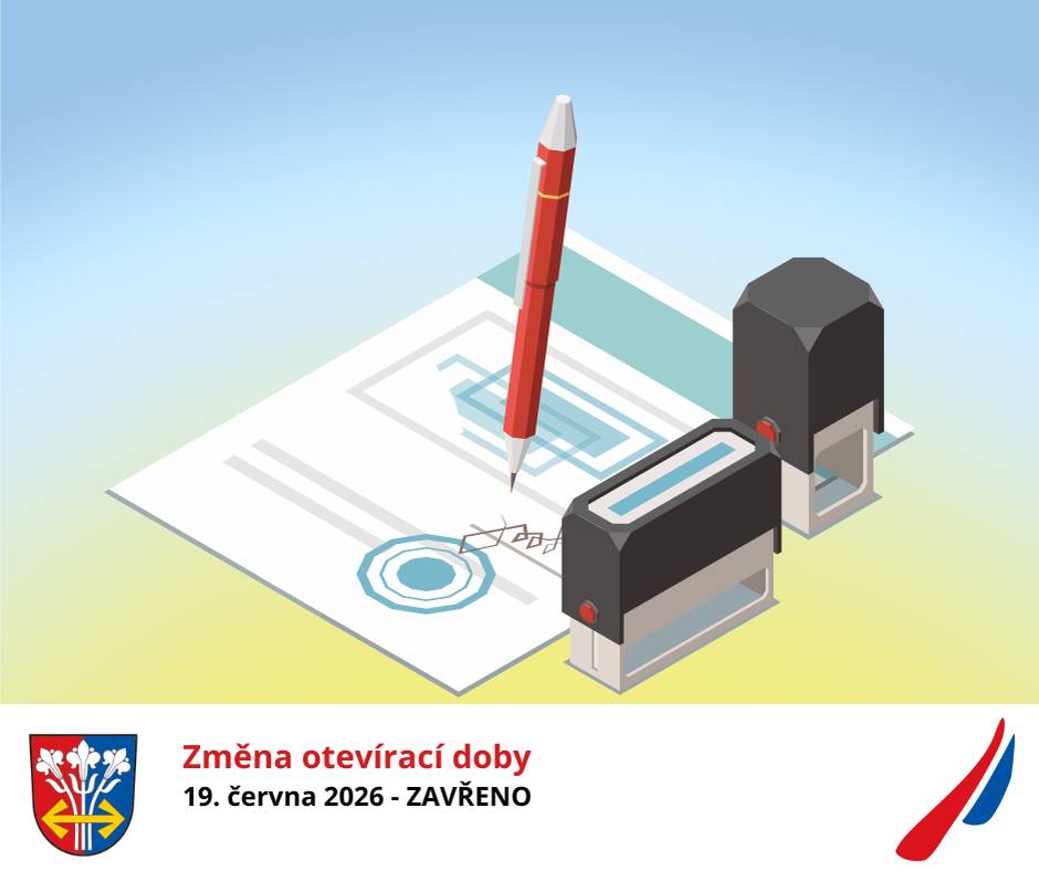 Z důvodu konání koncertu v kostele Nanebevzetí Panny Marie bude kancelář Obecního úřadu v pátek ZAVŘENA.   Děkujeme za pochopení.