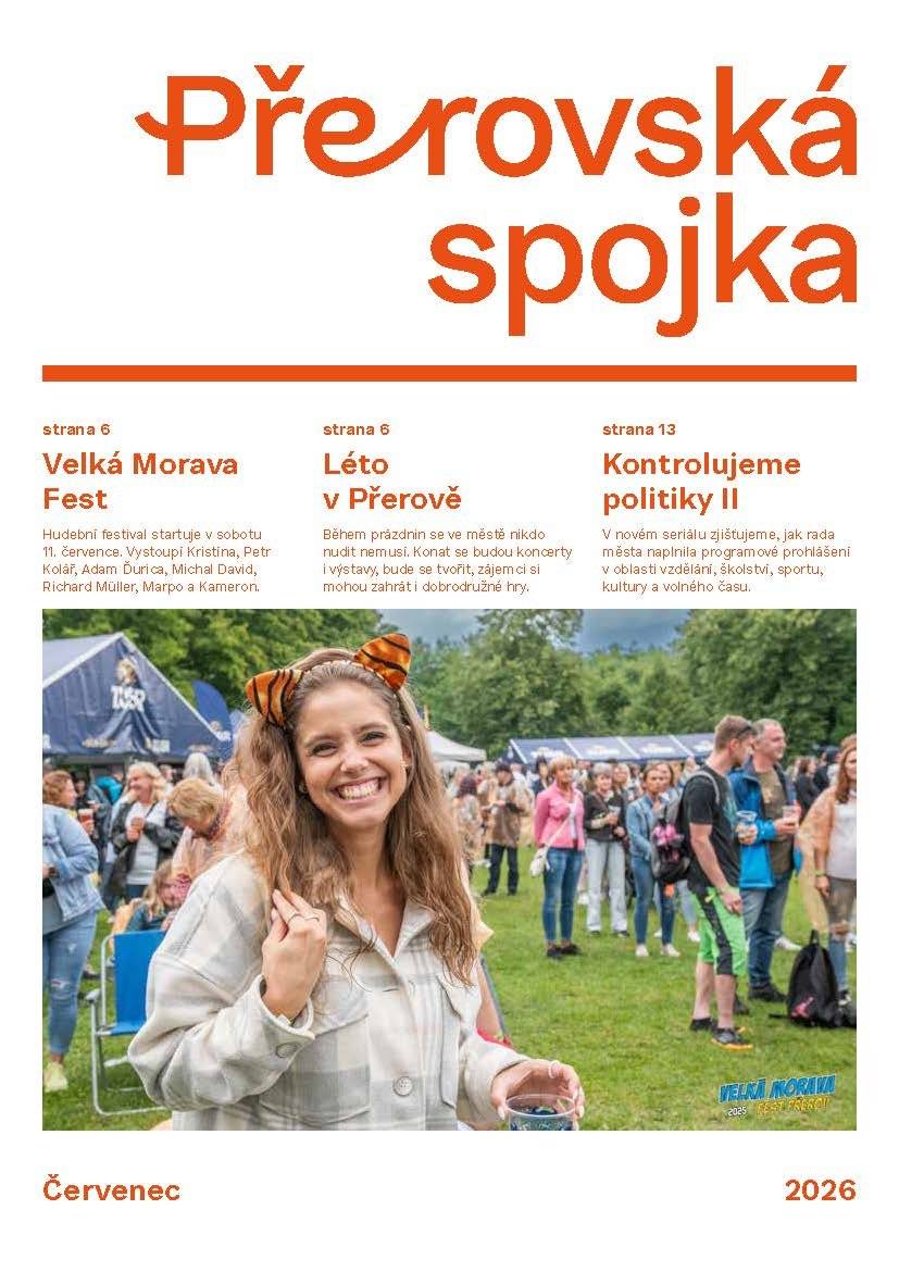 Vyšlo nové číslo měsíčníku Přerovská spojka K dispozici je nejen ve standardním formátu PDF, ale také ve formě  CHYTRÉHO ZPRAVODAJE,  který umožňuje pohodlné vyhledávání, sdílení nebo přirozené listování  –  podobně jako v tištěné verzi. Více informací o měsíčníku Přerovská spojka