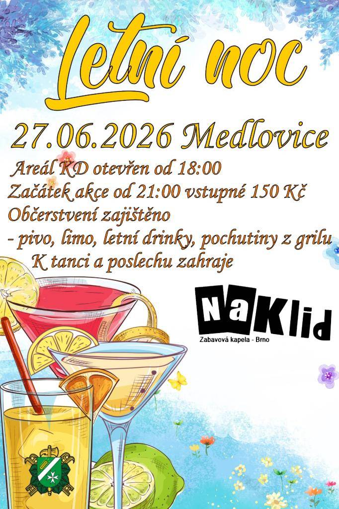 Letní noc v sobotu 27. 6.!