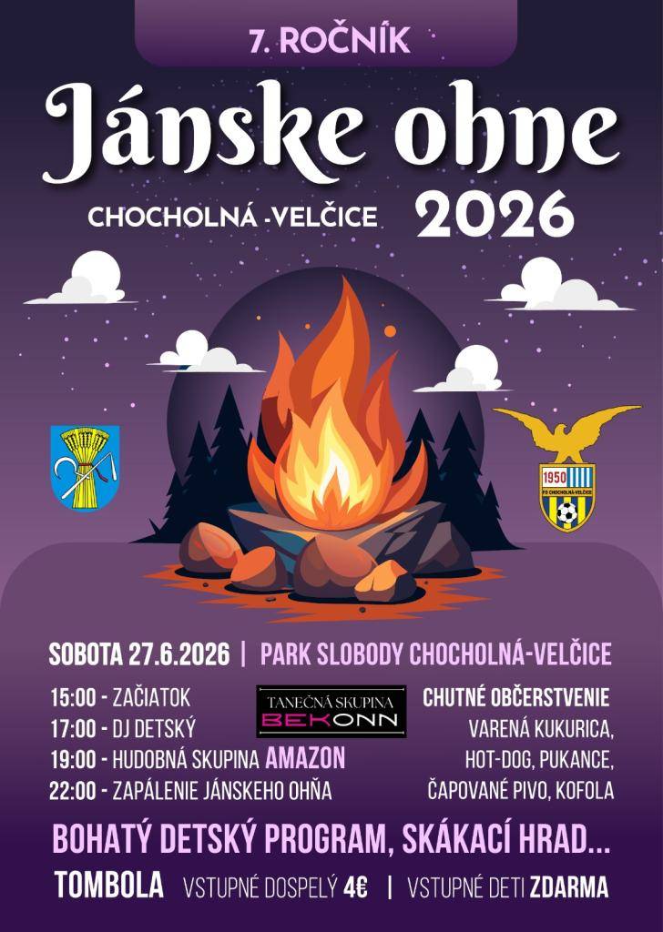 Podujatie Jánske ohne v obci Chocholná-Velčice.