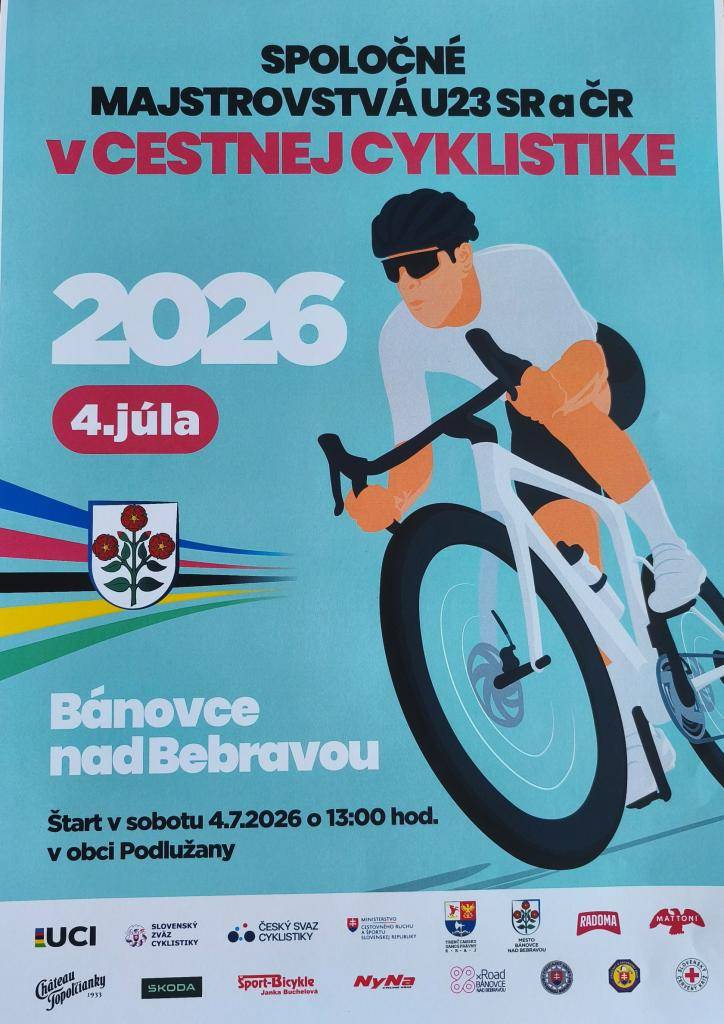 Dňa 4. júla 2026 sa budú konať spoločné Majstrovstvá SR a ČR v cestnej cyklistike pod záštitou predsedu TSK Jaroslava Bašku. Štart je o 13: 00 hod v Podlužanoch.