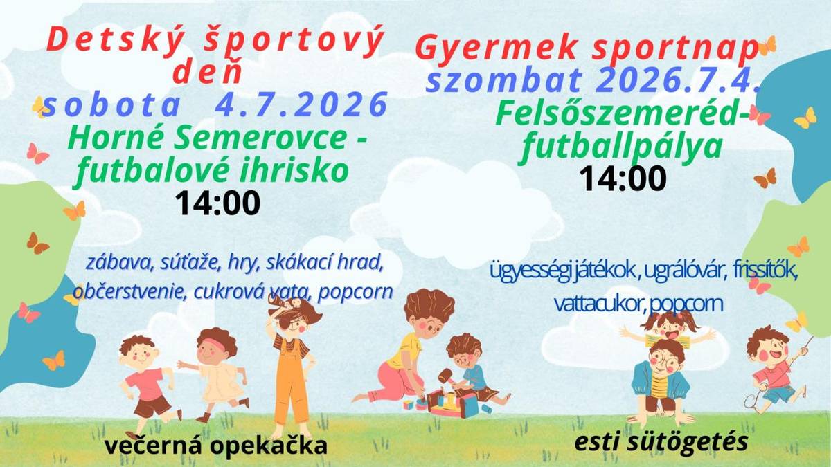 Detský športový deň - Gyermek sportnap 7.4.2026