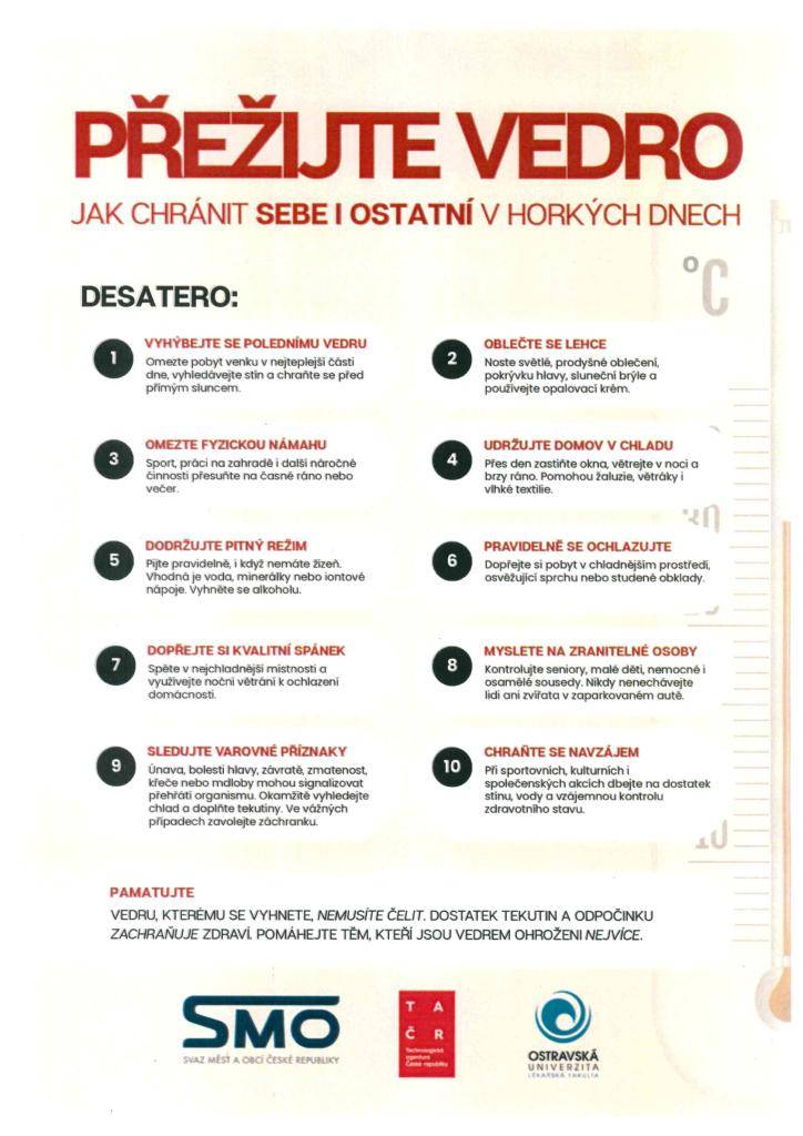 JAK CHRÁNIT SEBE I OSTATNÍ V HORKÝCH DNECH