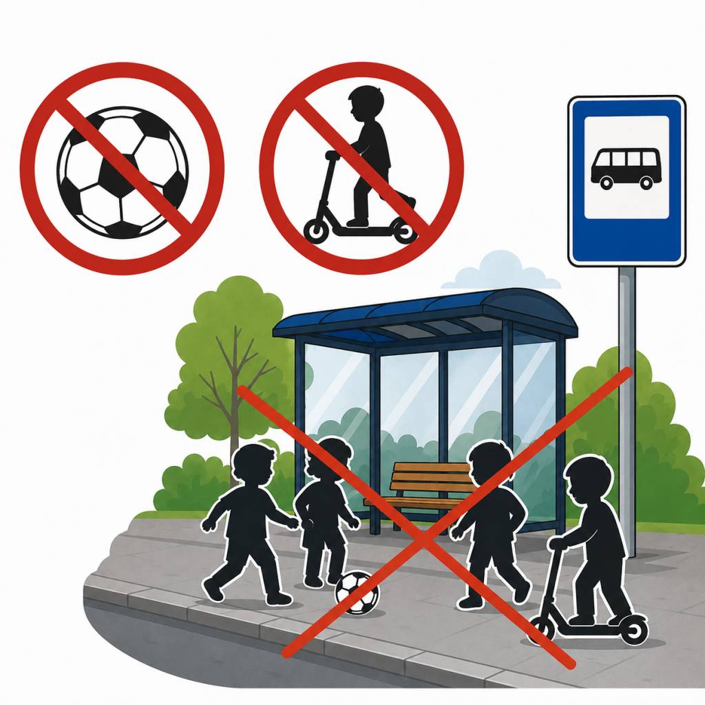 Vyzývame rodičov, aby upozornili svoje deti, aby sa nezdržiavali v okolí autobusovej zastávky a na hranie využívali areál futbalového ihriska.