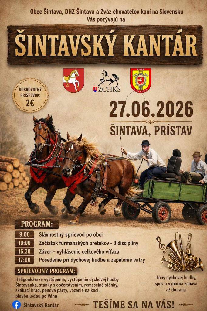 Pozrite si krátku videopozvánku na Šintavský Kantár, ktorý sa bude konať dňa 27.06.2026