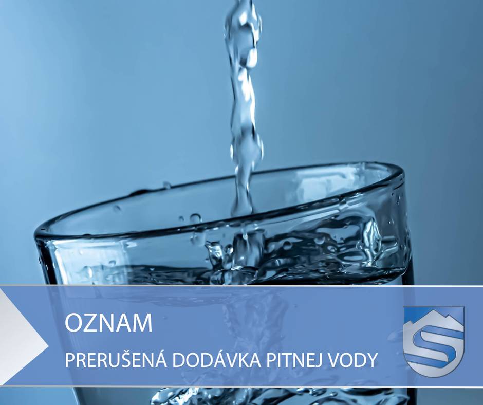 Podtatranská vodárenská prevádzková spoločnosť, a. s., oznamuje obyvateľom mesta Svit, že dnes, 19. júna 2026, od 9.00 hod. do odstránenia poruchy bude prerušená dodávka pitnej vody.