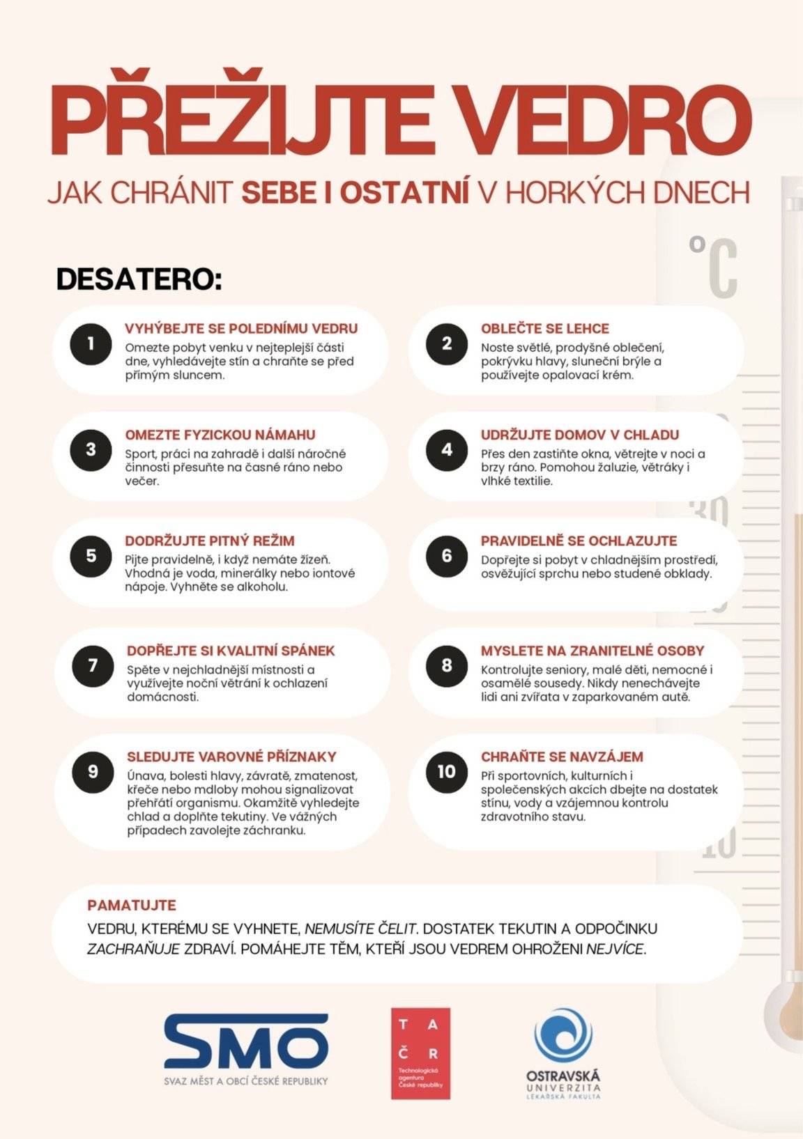 Jak chránit sebe i ostatní v horkých dnech. ☀️👇🏼