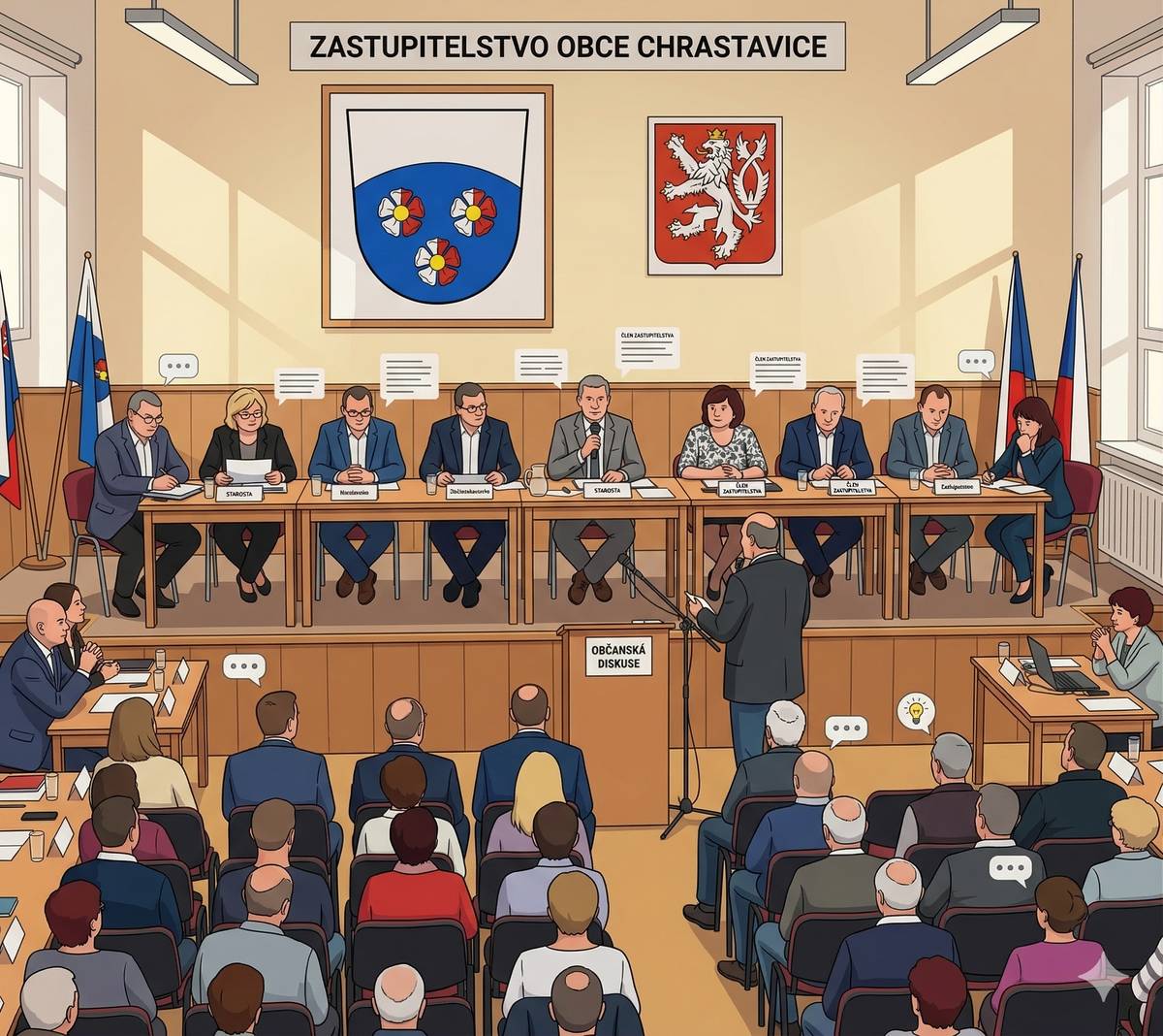 V souladu se zákonem o obcích informuje obec Chrastavice o konání zasedání zastupitelstva. Zasedání se bude konat 30. června 2026 od 18:00 v Přísálí kulturního zařízení místní Chrastavické hospůdky. Na programu je mimo jiné podpora výstavby cyklostezky a schválení rozpočtových opatření. Všichni občané jsou srdečně zváni k účasti.