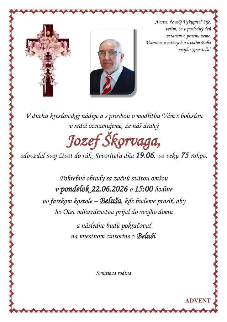 ŠKORVAGA Jozef jún 2026