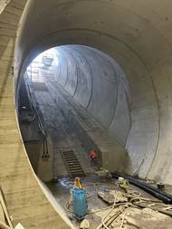 Olbrachtova budoucí eskalátorový tunel do jižního vestibulu