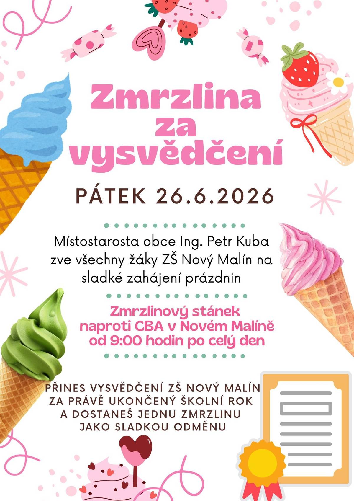 Zmrzlina za vysvědčení