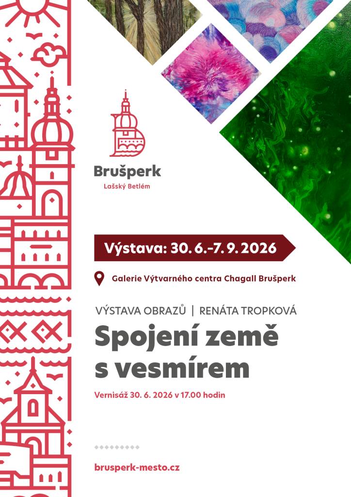 Výtvarné centrum Chagall Brušperk srdečně zve na novou výstavu. Vernisáž proběhne 30.června od 17 hodin.