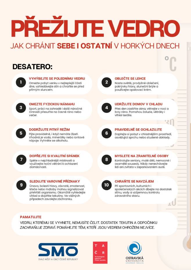 Desatero doporučení pro předcházení přehřátí organismu a zdravotních komplikací
