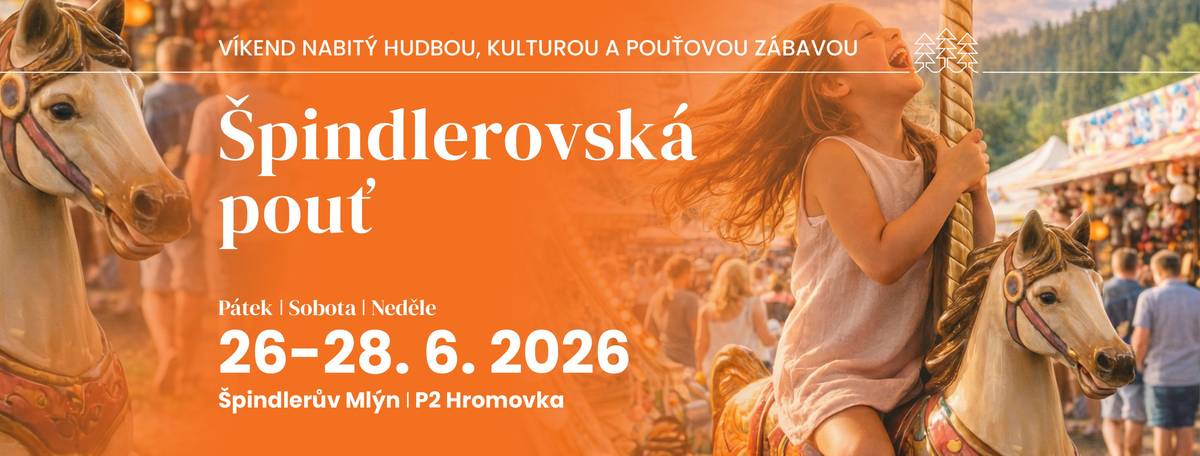 Připravte se na nezapomenutelný víkend plný zábavy a tradičního kouzla v srdci Krkonoš! Špindlerův Mlýn vás s radostí zve na 33. ročník oblíbené Špindlerovské pouti, která se koná 26. – 28. června 2026. Prožijte s námi tři dny naplněné radostí, smíchem a skvělou atmosférou, které oživí kouzelný svět kolotočů a poutí právě zde, v náruči Krkonoš.