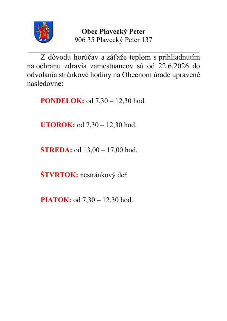 od 22.06.2026 do odvolania