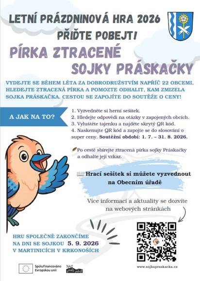 Další ročník prázdninové hry v regionu je tu. Brožurky lze vyzvedávat už nyní v kanceláři čisteckého obecního úřadu.....