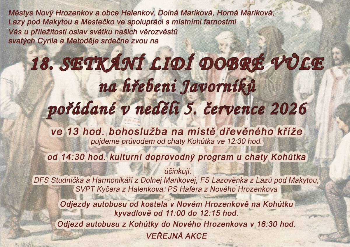 18. SETKÁNÍ LIDÍ DOBRÉ VŮLE