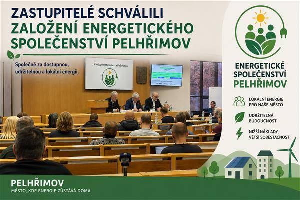 Město Pelhřimov připravuje vznik energetického společenství, které umožní efektivnější využívání elektřiny vyrobené ve vlastních fotovoltaických elektrárnách. Sdílení energie mezi městskými budovami a organizacemi by podle předpokladů radnice mohlo začít na podzim letošního roku. V nejbližších týdnech město dokončí administrativní kroky spojené se založením energetického společenství. Následovat bude registrace u příslušných státních institucí a technická příprava odběrných míst na nový systém sdílení energie.