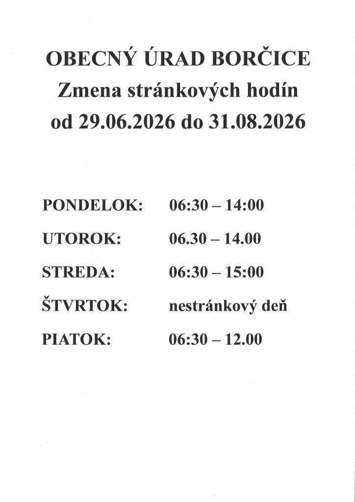 od 29.06.2026 do 31.08.2026