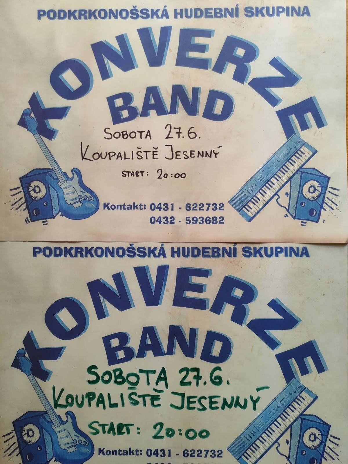Poutový víkend v Jesenném na koupališti: Sobota od 20.00 kapela Konverze band V neděli od 10.00 dětský den + od 14.00 kapela Gradace