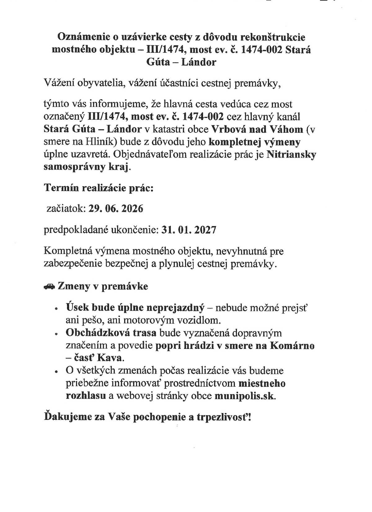 od 29.06.2026 - do 31.01.2027