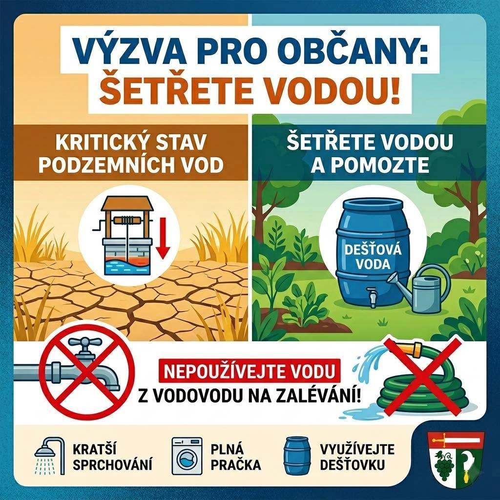 Aktuální období sucha a stále klesající stav podzemních vod nás nutí k větší zodpovědnosti. Voda je náš nejcennější zdroj a v současné chvíli jí bohužel začíná být kritický nedostatek. Abychom předešli plošným výpadkům a vážnějším problémům, musíme začít jednat hned.