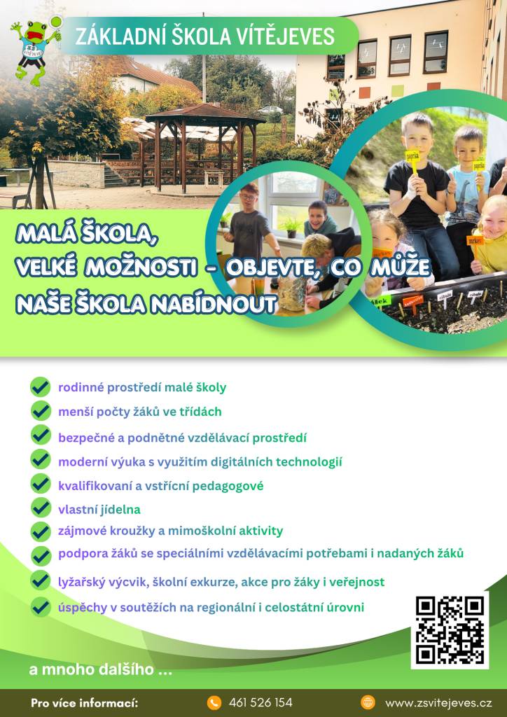 Malá škola, velké možnosti. Objevte, co může naše škola nabídnout
