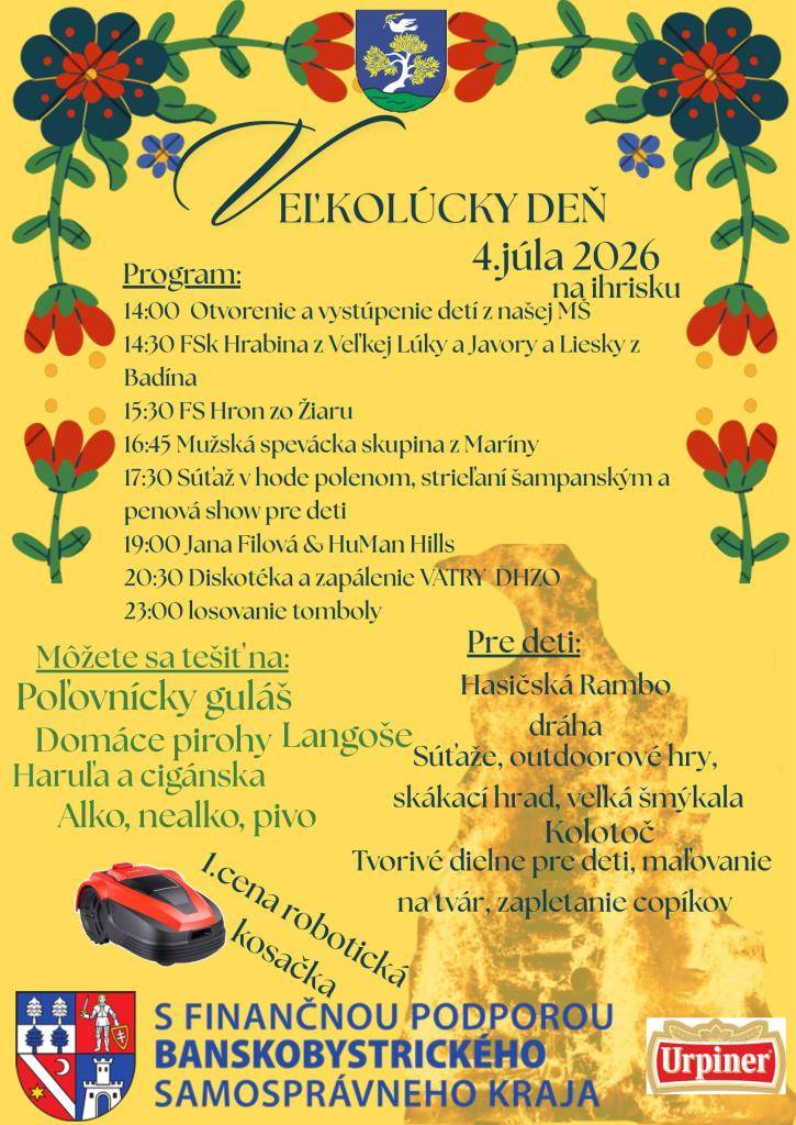 Program vyskladaný, prípravy v plnom prúde. Čakáme vás všetkých do nohy :-) každý si príde určite na svoje...