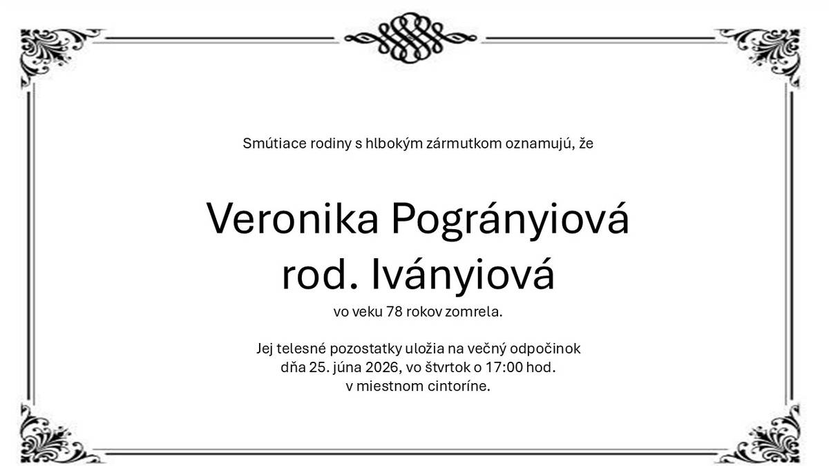zverejnené so súhlasom rodiny