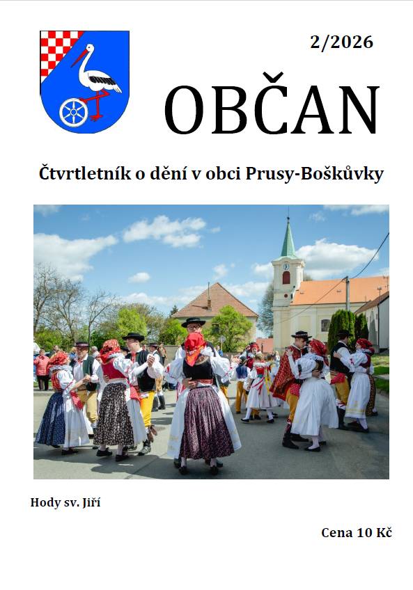 ZPRAVODAJ OBČAN 2/2026 právě k prodeji na OÚ nebo ve stánku na parkovišti.