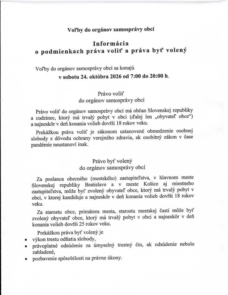 Voľby do orgánov samosprávy obcí