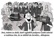 Stávka České televize a rozhlasu v černém