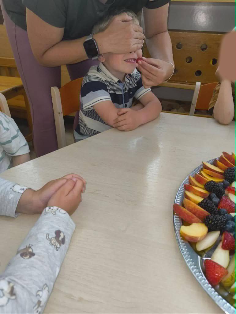 Dňa 17.6.2026 v našej Materskej škole, ul. Hviezdoslavova absolvovali chutnú ochutnávku ovocia od spoločnosti Lunys. Pre deti bol pripravený pestrý výber čerstvého ovocia – maliny, čučoriedky, černice, jahody, hrušky, marhule, broskyne a jablká.