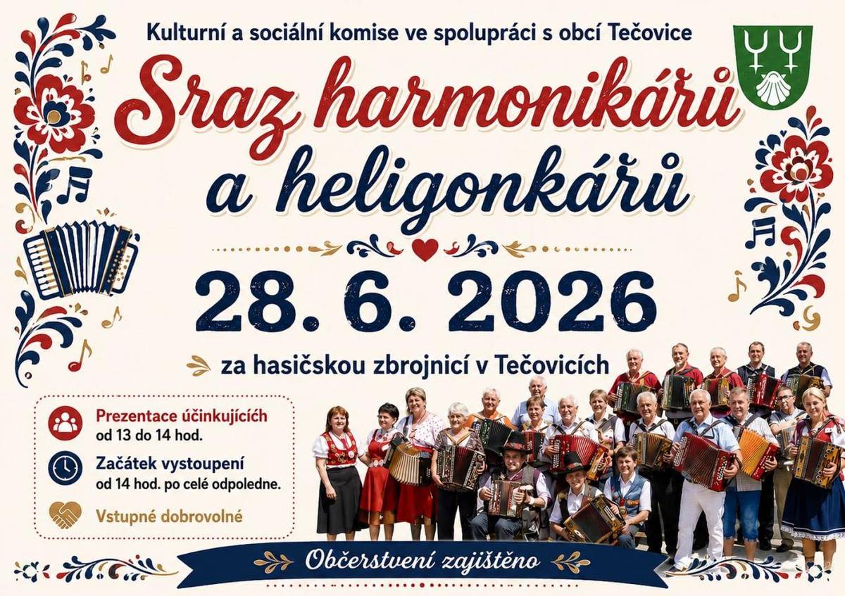Datum konání: 28. 6. 2026  Kde: za hasičskou zbrojnicí v Tečovicích