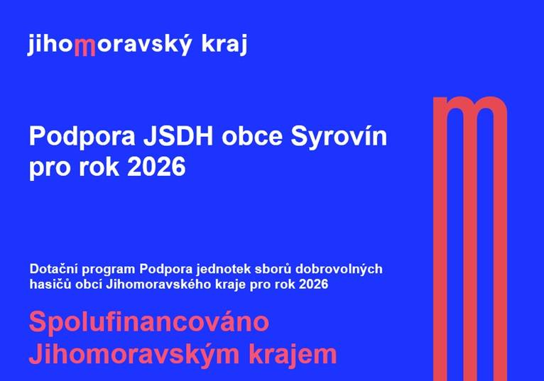 Dotační program Podpora jednotek sborů dobrovolných hasičů obcí Jihomoravského kraje pro rok 2026